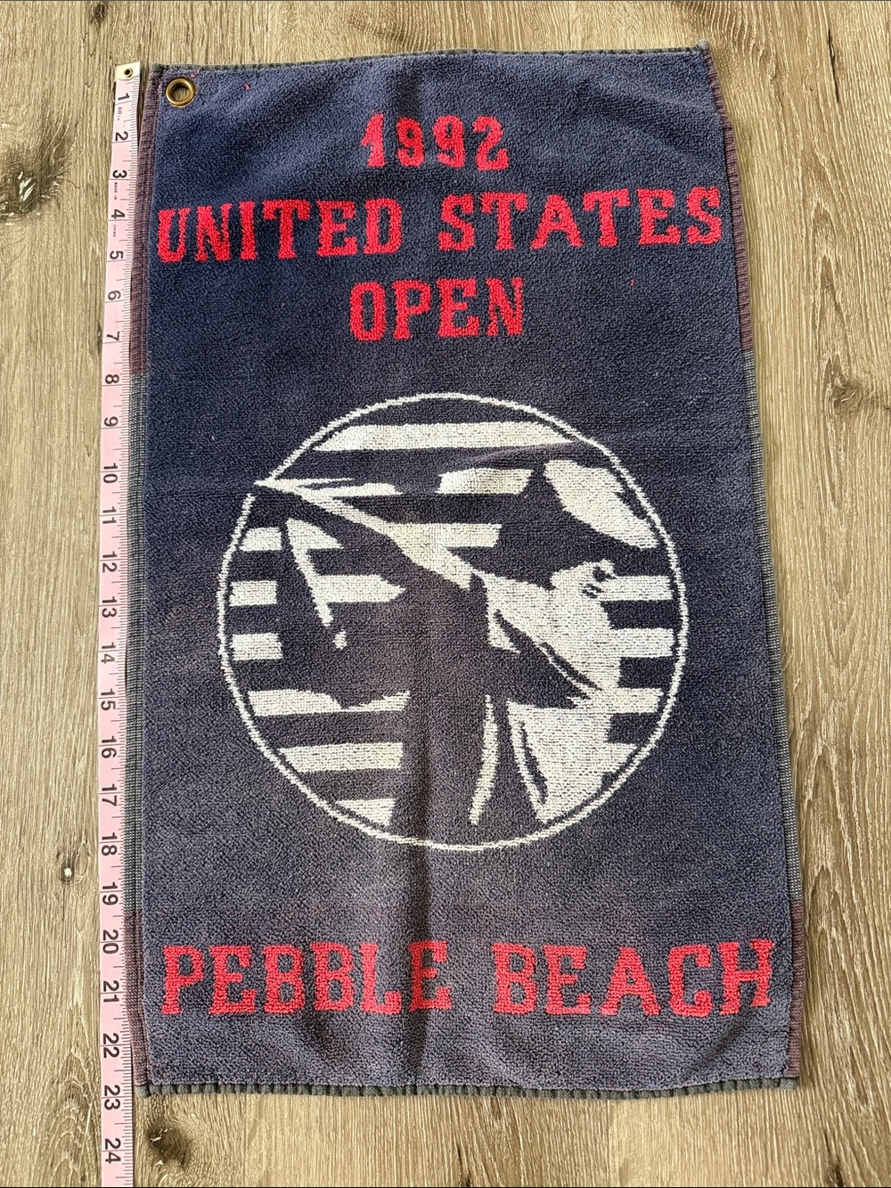 1992 United States Open Pebble Beach Golf Towel - Navy and Red